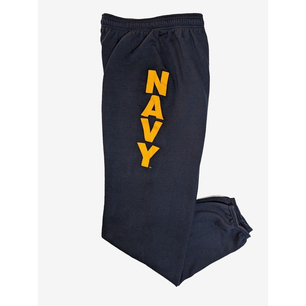 U.S.‎ Navy Soffe PT Sweatpants Military Blue Size Medium Cotton/Poly Training